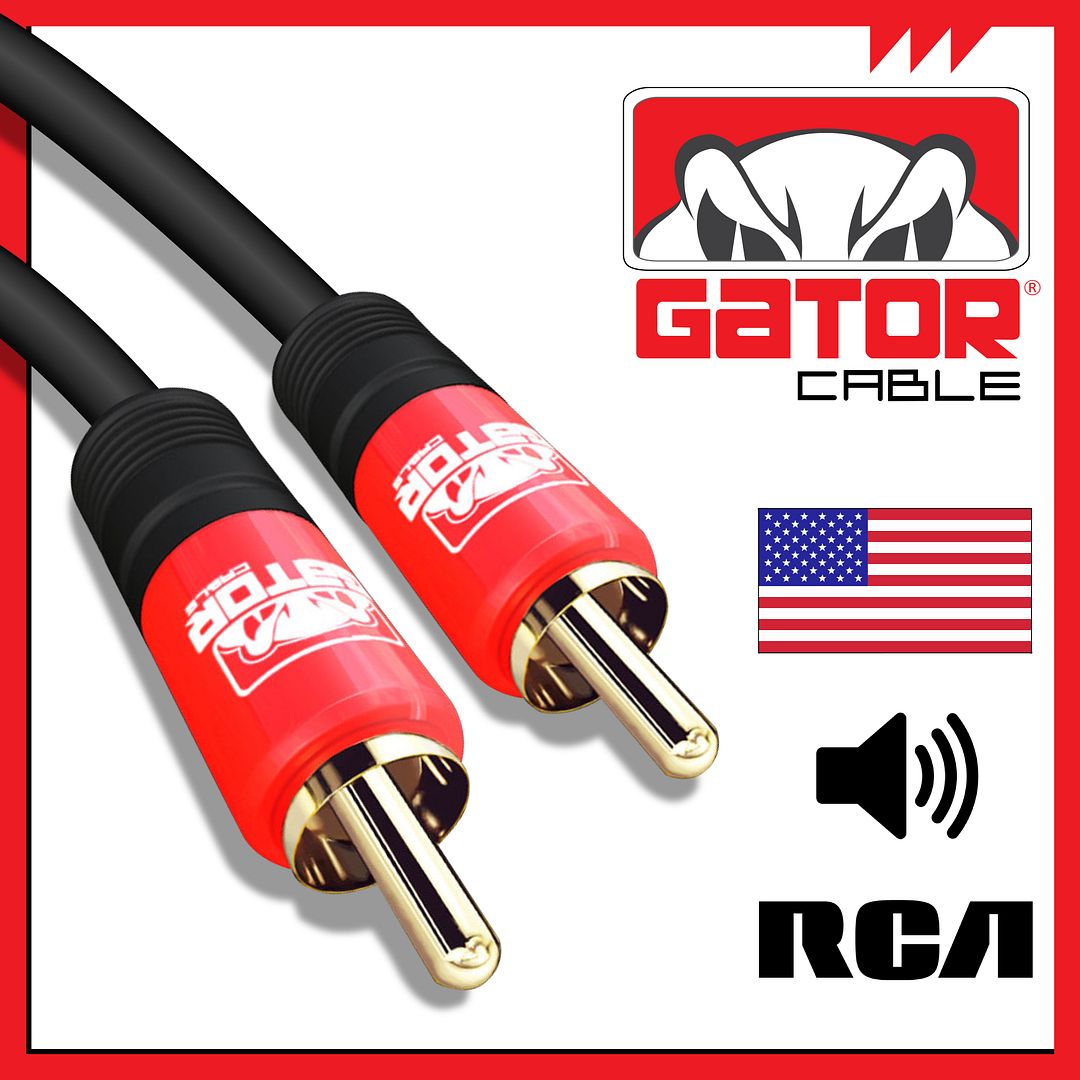 RCA Coaxial Coax Dual Layer Gold Plated Subwoofer Audio Cable Cord